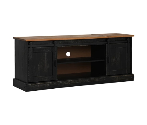 Mueble de TV HALDEN 2 puerta correderas negro 150x40x60 cm