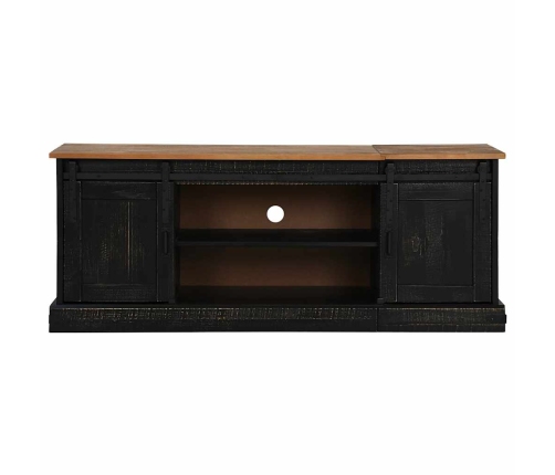 Mueble de TV HALDEN 2 puerta correderas negro 150x40x60 cm