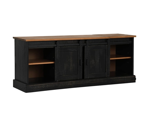 Mueble de TV HALDEN 2 puerta correderas negro 150x40x60 cm