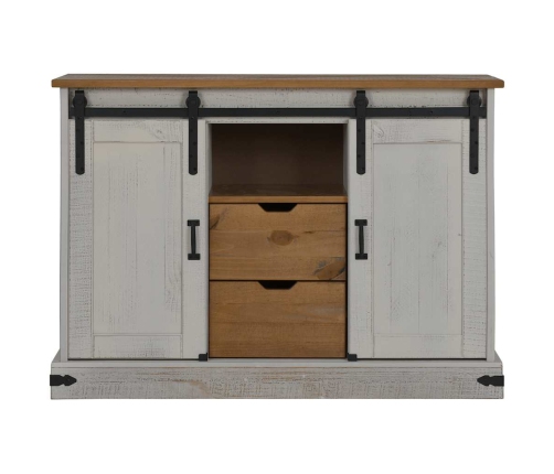 Aparador HALDEN 2 puertas correderas blanco 112x40x80 cm