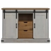 Aparador HALDEN 2 puertas correderas blanco 112x40x80 cm