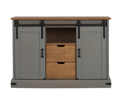 Aparador HALDEN 2 puertas correderas gris 112x40x80 cm