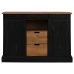 Aparador HALDEN 2 puertas correderas negro 112x40x80 cm