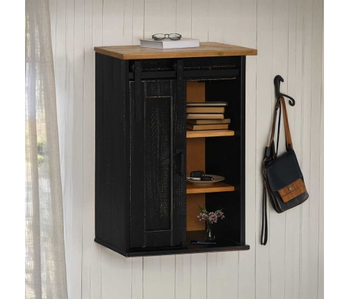 Armario colgante HALDEN con puerta corredera 49x22,5x70cm negro