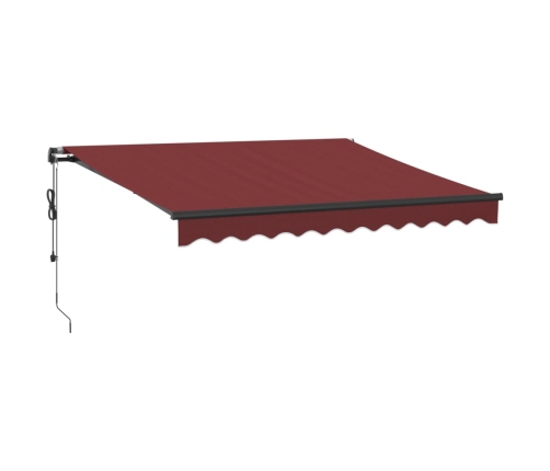 Toldo retráctil automático burdeos 300x250 cm