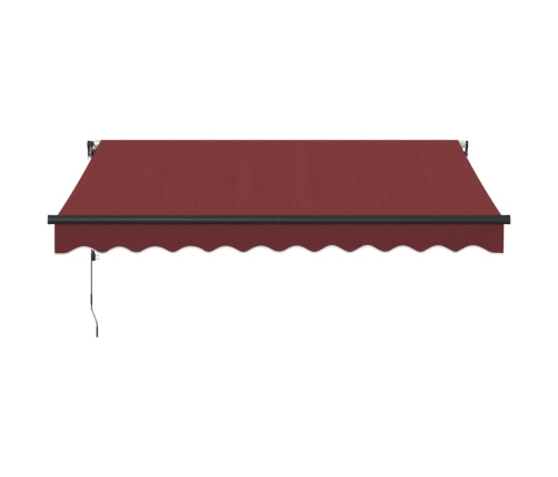 Toldo retráctil automático burdeos 300x250 cm