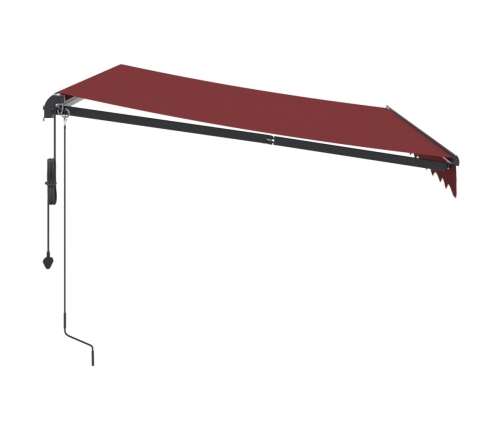 Toldo retráctil automático burdeos 300x250 cm