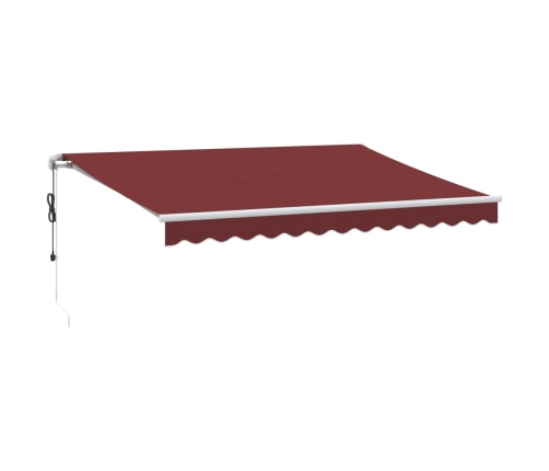 Toldo retráctil automático burdeos 350x250 cm