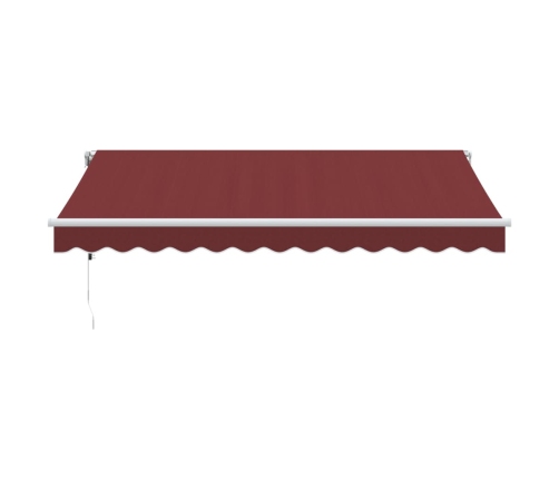 Toldo retráctil automático burdeos 350x250 cm