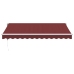 Toldo retráctil automático burdeos 350x250 cm