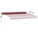 Toldo retráctil automático burdeos 350x250 cm