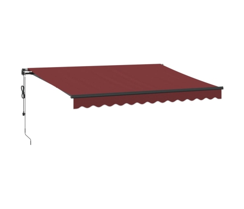 Toldo retráctil automático burdeos 350x250 cm