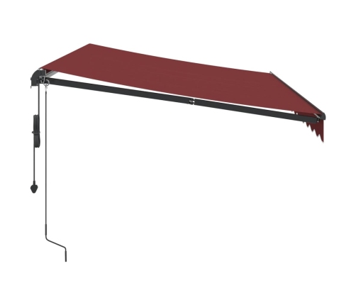 Toldo retráctil automático burdeos 350x250 cm