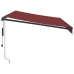 Toldo retráctil automático burdeos 350x250 cm