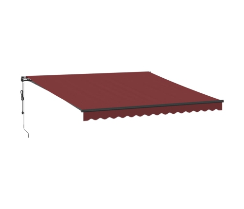 Toldo retráctil automático burdeos 400x300 cm