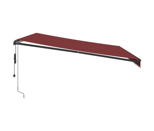 Toldo retráctil automático burdeos 450x300 cm