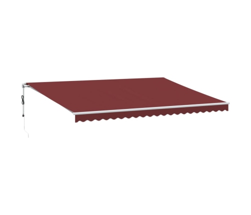 Toldo retráctil automático burdeos 500x300 cm