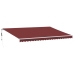 Toldo retráctil automático burdeos 500x300 cm