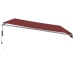 Toldo retráctil automático burdeos 500x300 cm