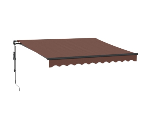 Toldo retráctil automático burdeos 300x250 cm