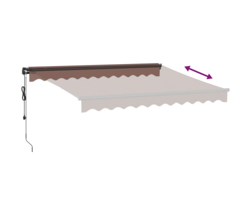 Toldo retráctil automático burdeos 300x250 cm