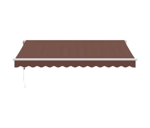 Toldo retráctil automático marrón 350x250 cm