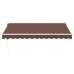 Toldo retráctil automático marrón 350x250 cm