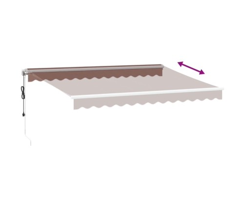 Toldo retráctil automático marrón 350x250 cm