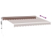 Toldo retráctil automático marrón 350x250 cm