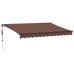 Toldo retráctil automático marrón 350x250 cm