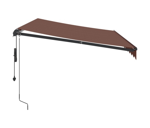 Toldo retráctil automático marrón 350x250 cm