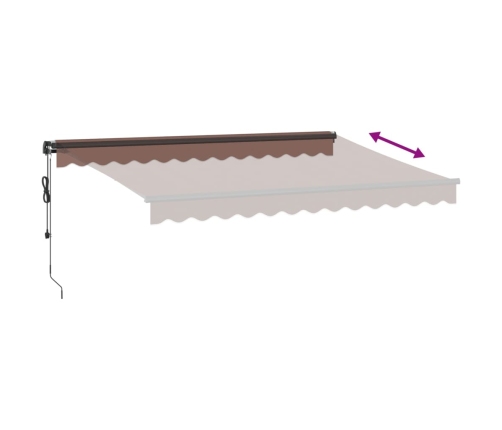 Toldo retráctil automático marrón 350x250 cm