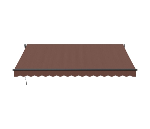 Toldo retráctil automático marrón 400x300 cm