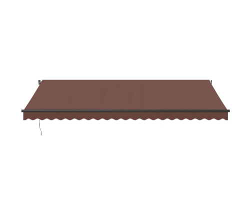 Toldo retráctil automático marrón 500x300 cm