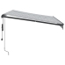 Toldo retráctil automático gris antracita y blanco 300x250 cm