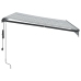 Toldo retráctil automático luz LED antracita blanco 300x250 cm