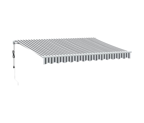 Toldo retráctil automático gris antracita y blanco 350x250 cm