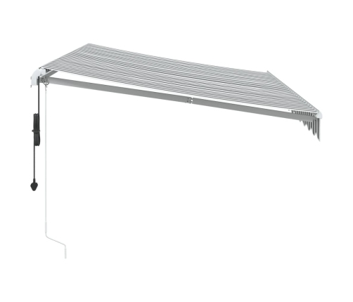 Toldo retráctil automático gris antracita y blanco 350x250 cm