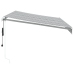 Toldo retráctil automático gris antracita y blanco 350x250 cm