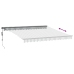 Toldo retráctil automático luz LED antracita y blanco 400x300cm