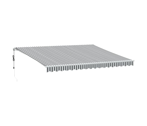 Toldo retráctil automático gris antracita y blanco 450x300 cm