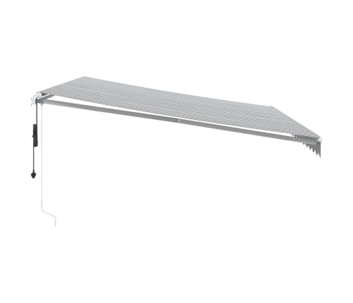 Toldo retráctil automático gris antracita y blanco 450x300 cm