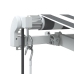 Toldo retráctil automático gris antracita y blanco 450x300 cm