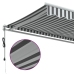 Toldo retráctil automático gris antracita y blanco 450x300 cm