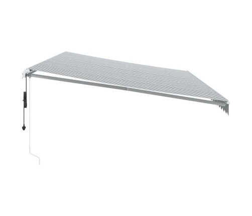 Toldo retráctil automático gris antracita y blanco 600x300 cm