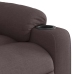 Sillón reclinable eléctrico tela marrón oscuro