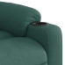 Sillón reclinable eléctrico tela verde oscuro