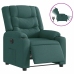 Sillón reclinable eléctrico tela verde oscuro