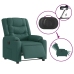 Sillón reclinable eléctrico tela verde oscuro