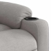 Sillón reclinable eléctrico de tela gris nube